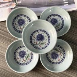 一元店青花醋碟 仿瓷密胺餐碟 小菜碟 1元店2元店貨源批發